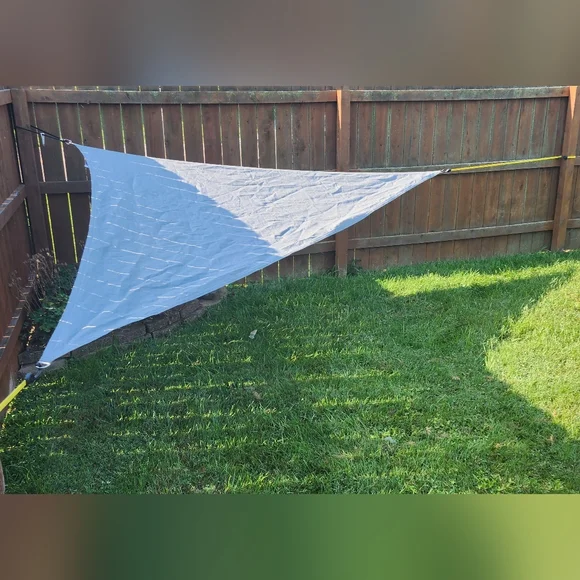Sun Shade/Sail Triangle 10x10x14 ft Light Gray - Picture 5 of 5